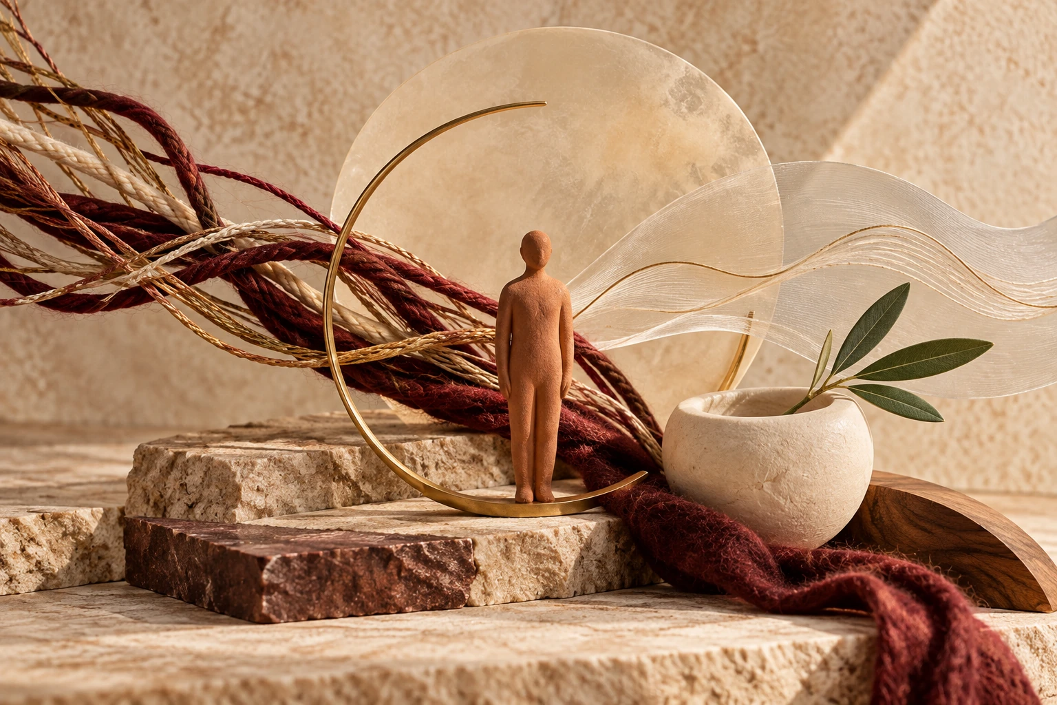 Composición conceptual sobre trabajo, salud, vínculos y derechos
